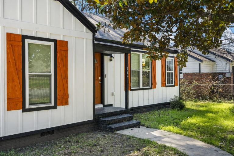184 30th Ave, Columbus, GA: board-and-batten exterior and new front steps